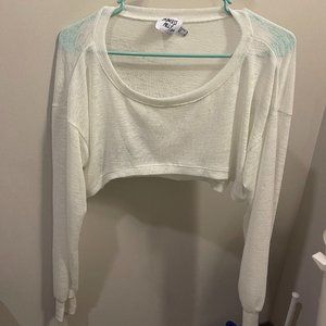 White  Princess Polly Cropped Shirt